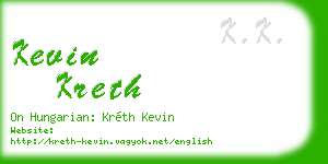 kevin kreth business card